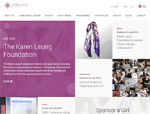 Tablet Screenshot of karenleungfoundation.org